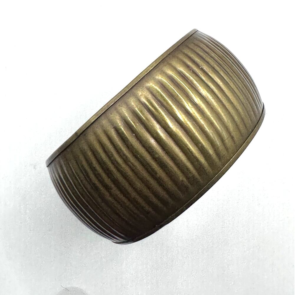 Wide Brass Bracelet Oversized Boho Jewelry Fluted Casual Bohmenian *flaw